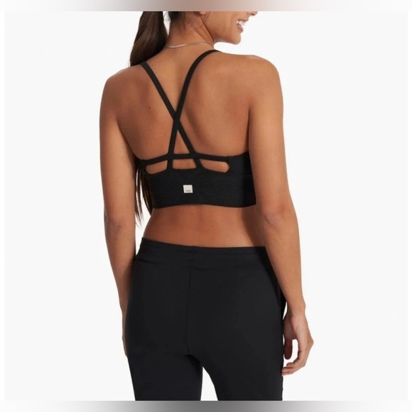 Vuori womens black long line elevation strappy sports bra size Small VW1008 - Picture 11 of 11